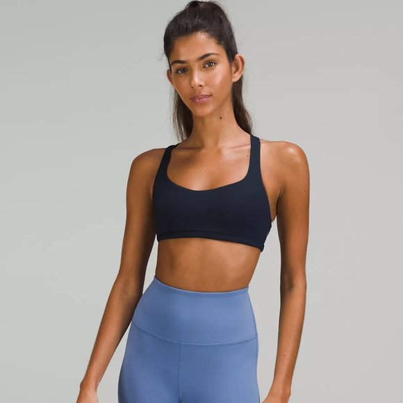 NWT Lululemon Free to Be WILD Serene Bra Navy Baby Pink 10 Sold out RARE - Picture 3 of 6